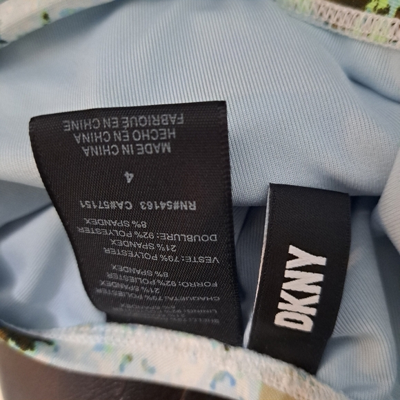 #069 Sz 4 DKNY Women's Multicolor One-Piece Swimsuit - Picture 8 of 10